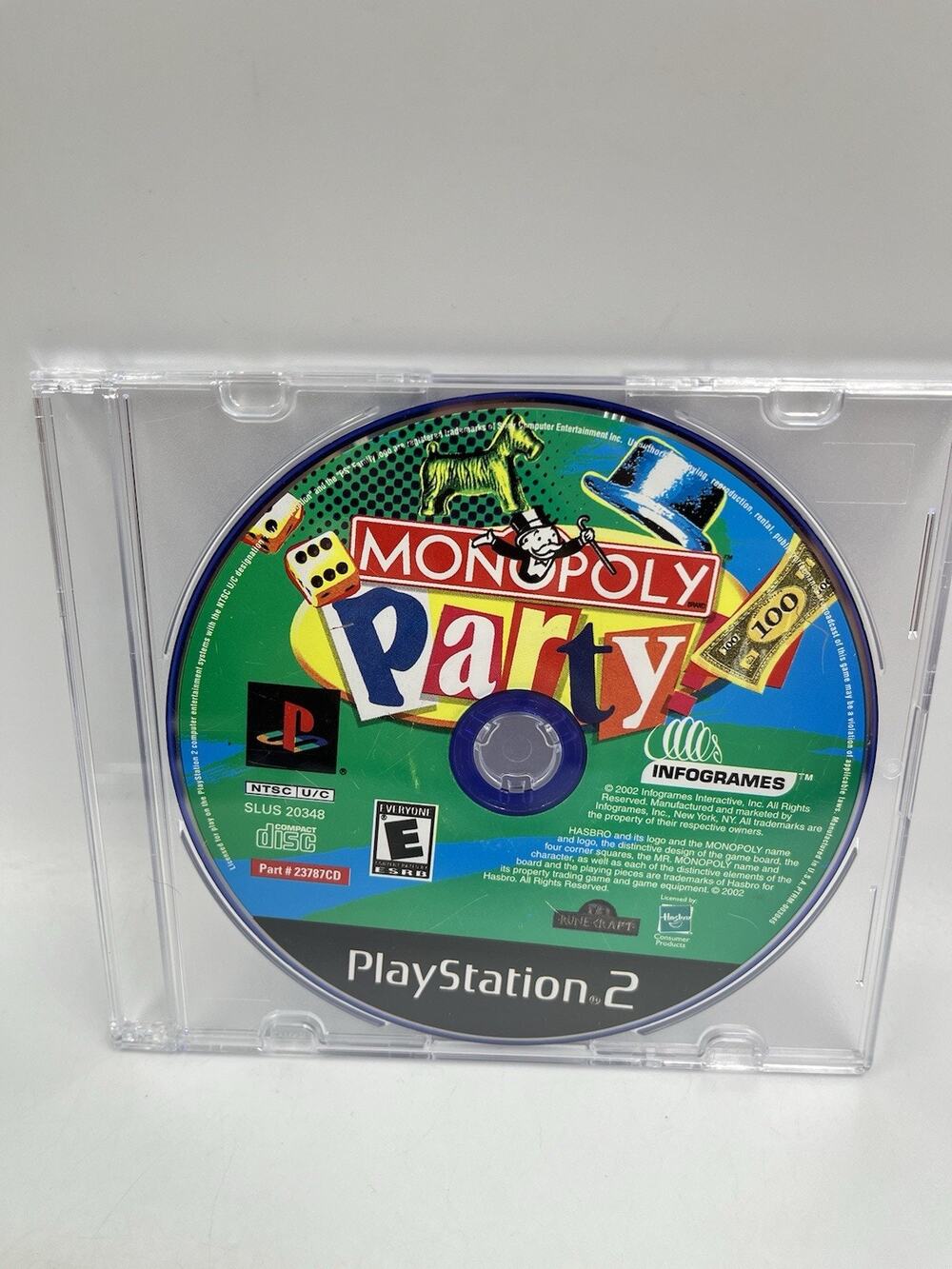 Monopoly Party (Sony PS2 PlayStation 2, 2002) DISC ONLY Tested + Working